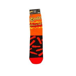 Cheetos Flamin Hot Knitted Socks By Odd Sox Fits Sizes 8-12